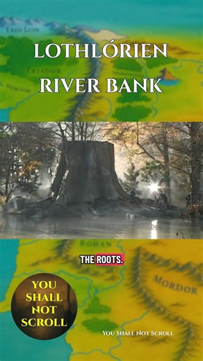 Lothlorien River Bank in LOTR Film #lordoftherings #lotr #tolkien #middleearth #behindthescenes