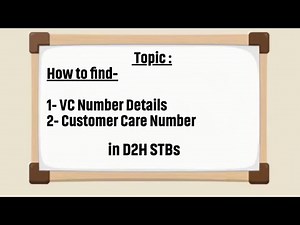 D2h | How to get details | Get your Account (Smart-Card Number) & Customer care details