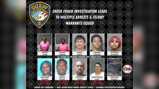 5 arrested, 5 wanted in Baton Rouge area fraudulent check scheme