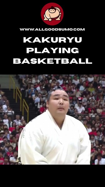 Kakuryu Sumo Wrestler Playing Basketball