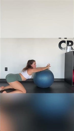Core Workout: Stability Ball Back Extension For Strength! #shorts