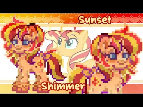 ✦ Sunset shimmer ✦ || Ponytown skin tutorial ⊹