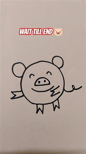 How to draw a Pig 🐷 easy #shortvideo #art #viral #trending