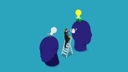 Personal Growth and Knowledge Development 3d animation cartoon