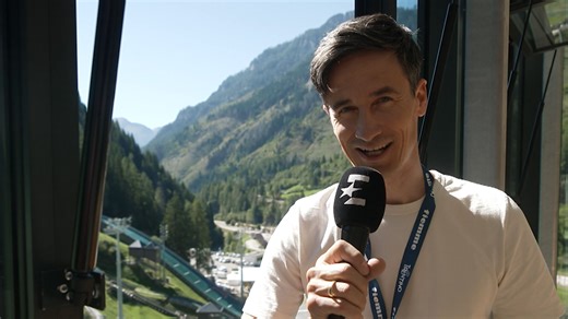 Martin Schmitt zrobił tour po skoczni w Predazzo