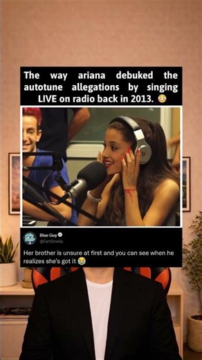Ariana Grande debunked the auto tune allegations live while on the radio