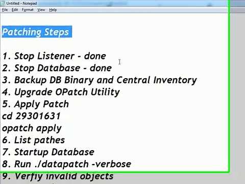 Oracle 18c Database Patching
