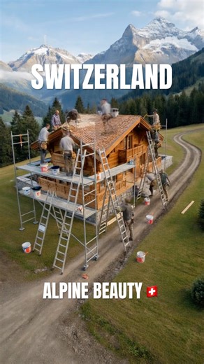 Switzerland 🇨🇭 – Chalets Built to Withstand Alpine Snow⛄️