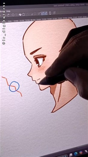 Struggling with side profiles? ✍️ #digitalart #howtodraw #shorts #animeart #drawing #foryou