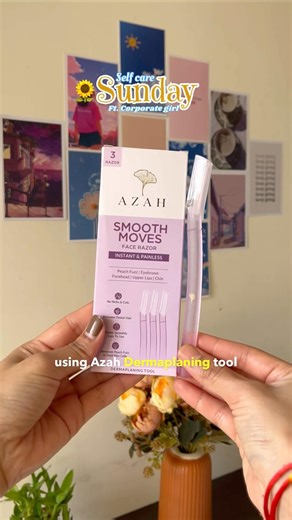 Weekends are for self pampering using Azah dermaplaning tool for instant smooth and glowy skin #vlog