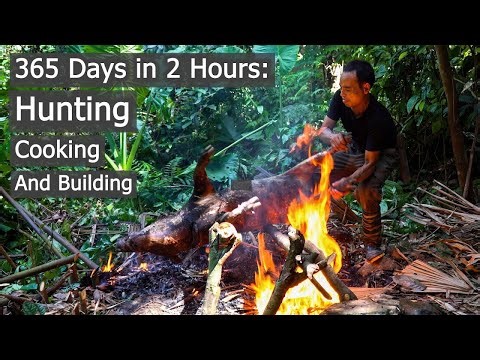 365 Days of Extreme Rainforest Survival: Hunting, Cooking & Shelter Mastery #RainforestSurvival