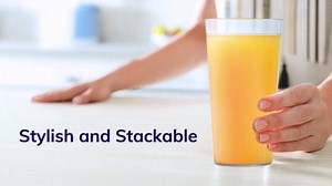 US Acrylic Cafe Plastic Reusable Tumblers (Set of 16) 20-ounce Water Cups in Clear | Value Set of Restaurant Style Drinking Glasses, Stackable, BPA-free, Made in the USA | Top-rack Dishwasher Safe