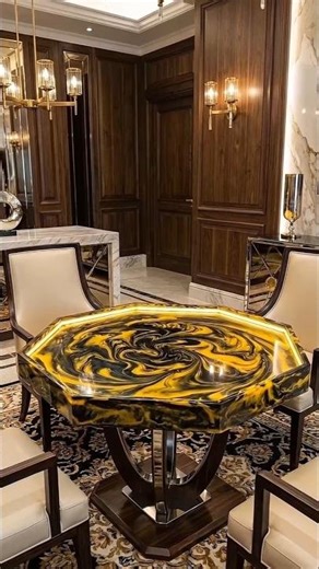 Wait For The Final Glass Finish 😍 Black & Yellow Resin Art