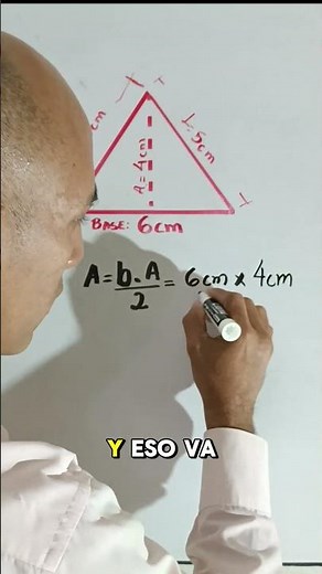Así se Calcula el área de un triángulo. #shorts #matemáticas #triángulo
