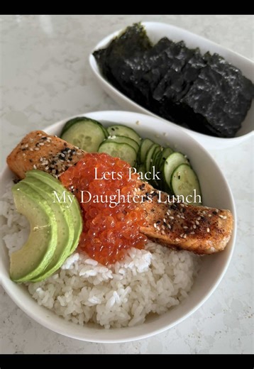 Easy Baked Salmon Sushi Lunch for Kids