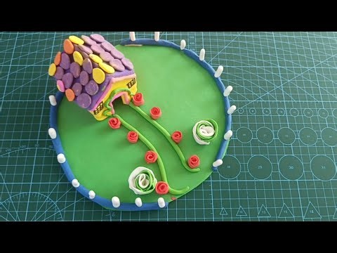 Colorful Clay Mini House Garden | Easy Clay Model Making for Beginners