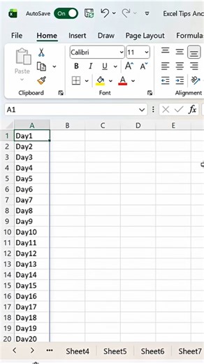 Excel me Day + Sequence ka magic 🤯 Date se auto day generate kare sirf 1 formula se 💡 #excel