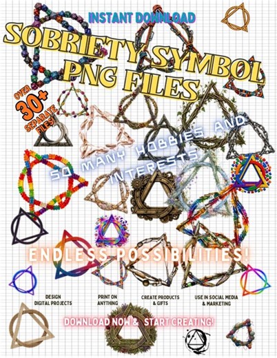 Sobriety Symbol High Resolution PNG Bundle for Crafts and Hobbies - Etsy