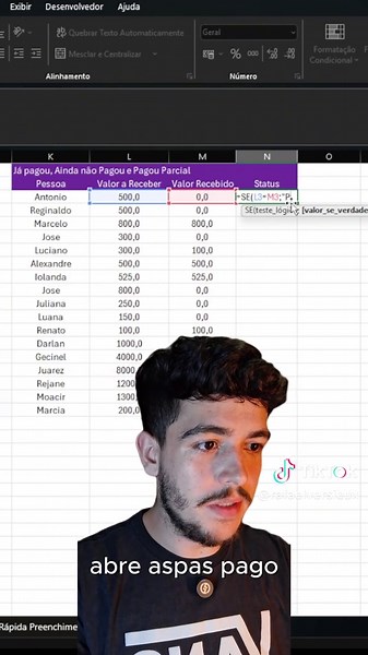 Como usar um SE como condição de outro SE. É importante nesses casos mantermos a calma e fazermos um se de cada vez, tratando uma condição por vez. #excel #avançado #planilhas #formula #dicas