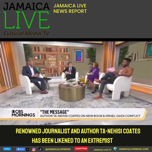 CBS journalist likened renowned author and journalist Ta-Nehisi Coats to a extremist for reporting what he witness while visiting Israel. Joy Reid a journalist with on MSNBC and the Host of ReidOut wrote on Instagram, "A journalist on national broadcast television said the work of a fellow journalist is reporting he “would expect to find in the backpack of an extremist.” The journalist essentially accused of stoking terrorism is award winning writer/reporter Ta-Nehisi Coats, whose apparent crime