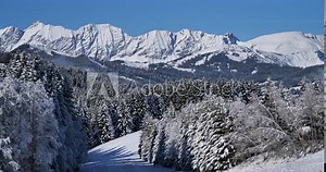 The Aravis range from the road of Cote 2000, , Haute Savoie, France