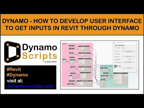 DYNAMO - User Interface to get inputs in Dynamo