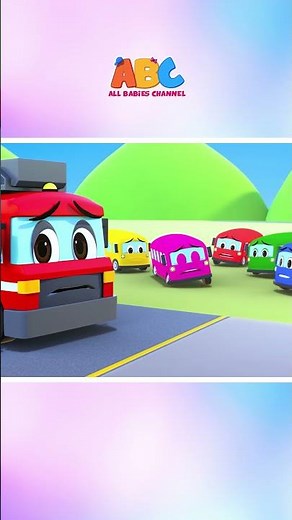 Five Little Buses #shorts #kidssongs #allbabieschannel