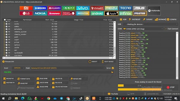 Samsung A03 Core (SM-A032F)_Bit-7_And-11_Backup Firmware by Unlock Tool #firmware #flash #a03core