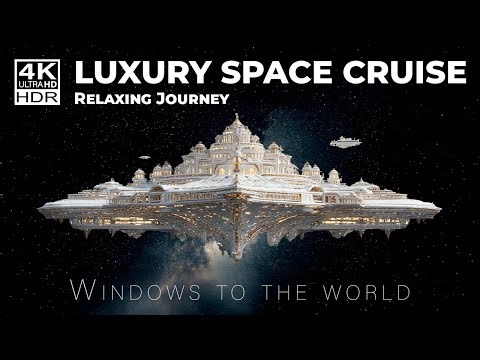 Luxury Space Cruise (4K HDR) | Silent Deep Space Relaxing Journey