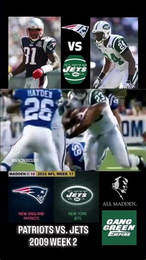 Madden NFL 10 - 2009 New England Patriots vs. 2009 New York Jets | 2025 NFL Week 17