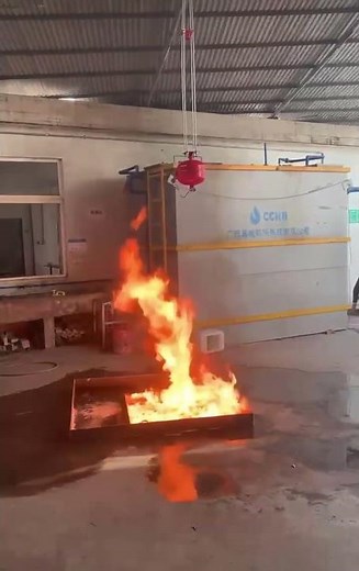 Automatic Fire Suppression System in Action