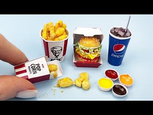 REAL DIY MINIATURE KFC COMBO FOOD !!!