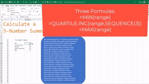 Excel 5-Number Summary: Easy and Fast Guide