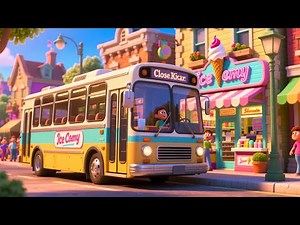 Bus Ice Cream Stop 🚌🍦 | Fun Learning & Nursery Rhyme for Kids | Preschool Educational Video