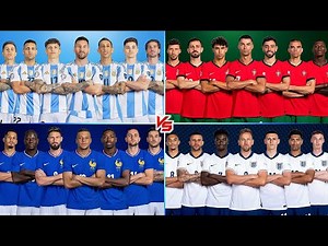Argentina vs Brazil vs Portugal vs France vs England 2025 🔥| Ultra Ultimate Football Comparison🔥⚽