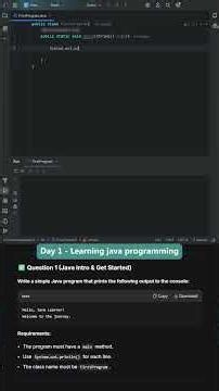 Day 1 - Java Learning journey. ( practice Println ).