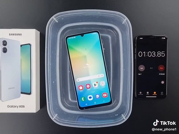 Testing Samsung A06 Smartphone in Water