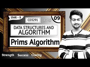 Prim's Algorithm in Tamil | Data Structures and Algorithms in Tamil | CD3291 Lectures in Tamil