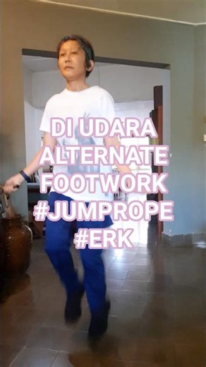 Alternate Footwork diiringi ERK #diudara #skipping #jumprope #cardioexercise