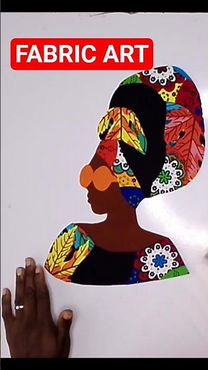 Beautiful African Fabric Quilt Art | SHE RISES Pattern Tutorial #viral #diy #fabricscraps #artist