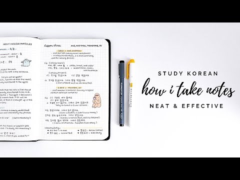 self-study korean: how i take notes