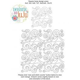 Swirls 1 End-to-End Quilting Embroidery Design