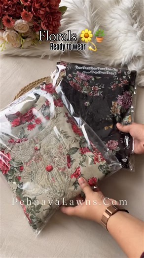 Pehnava Lawns on Instagram: "Comment “LINK” under post to get links in your dm😍🫶🏼 Exuding timeless charm, this premium stitched floral lawn suit is designed for effortless elegance and everyday luxury. Crafted on a soft ivory base, the outfit features a beautifully detailed rose floral print in rich hues of crimson, blush, and deep berry, creating a romantic and refined look. Website code:4952,4953 The neckline is adorned with delicate ivory thread embroidery and subtle handcrafted accents, a