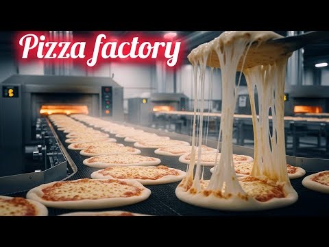 How Pizza Is Made in a Factory | Inside a Modern Pizza Production Process 🍕🍕🏭