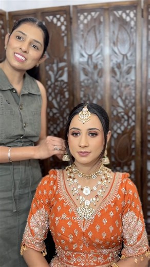 Part-2 My beautiful bride in making 😍 #CBW #chhavibridalworld #bridalmakeupartist #jodhpur