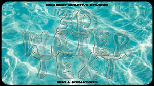 Liquid Glass: Water Text | 3D Water Text Effect (PNG + Animations)