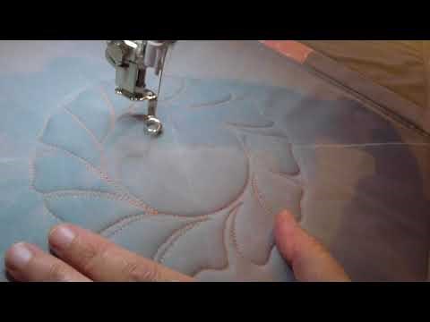 Quilting a Flower Feather