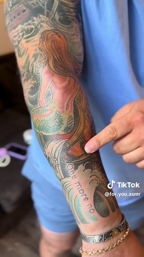 ASMR Tattoo Tour: Nautical Mermaid Sleeve Explained