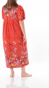 Watch AmeriMark Women's Long Lounger Snap Front House Dress Muu Mu on Amazon Live