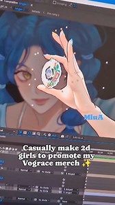 Casually make 2d girls to promote my #Vograce merch instead of me 🫶 ✨️ Animate using #aftereffects💖 #animation | Akira Akatsuki